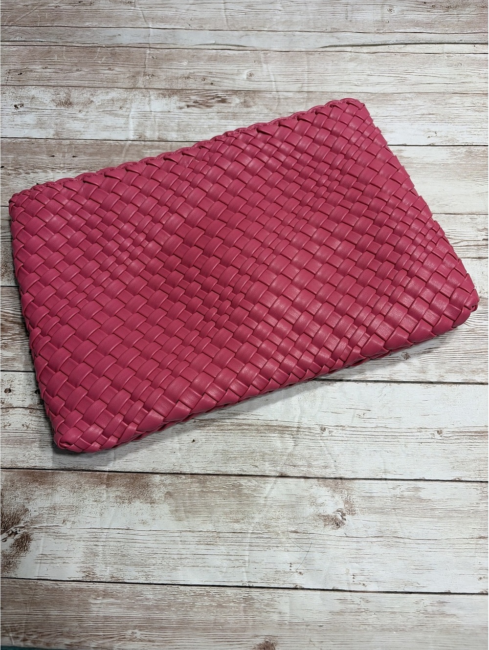 Shiraleah Pink Woven Clutch